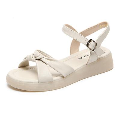 厚底牛筋底女凉鞋