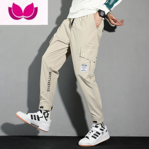 七斓男士韩版潮流休闲小脚长裤学生百搭运动束脚裤九分工装裤子