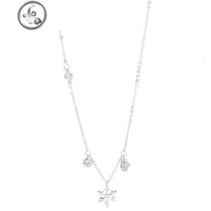 925纯银小众设计项链女潮韩版可爱雪花吊坠网红锁骨链ins酷 JiMi 雪花项链