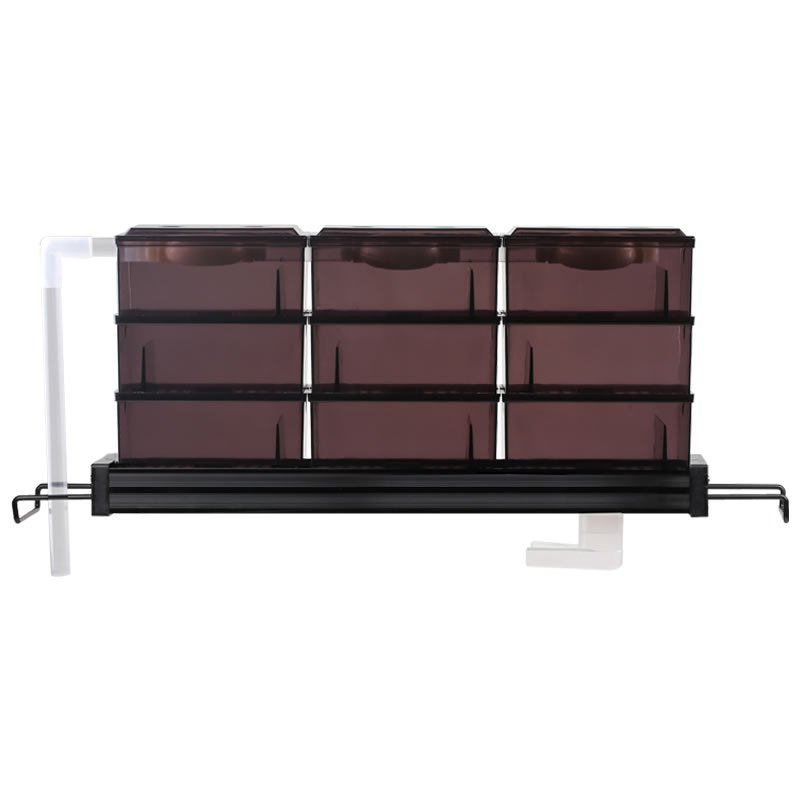 鱼缸过滤盒水族箱顶部过滤器上置雨淋管三层龟缸过滤