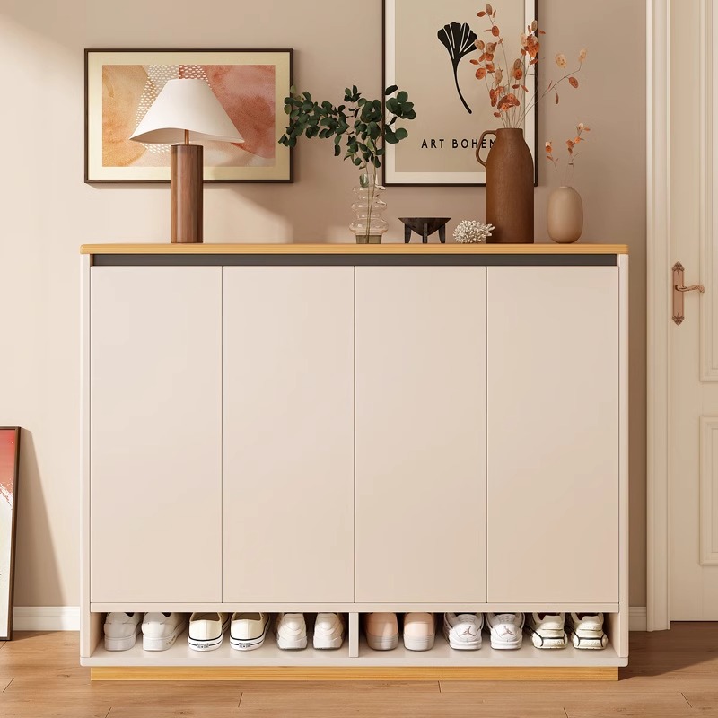 奶油风鞋柜家用门口入户门楼道外大容量收纳经济型2023新款鞋架子