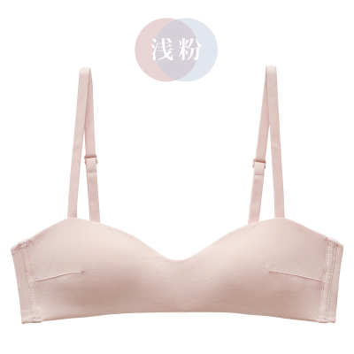 YUNWUXIN无钢圈内衣抹胸式文胸少女学生小胸平胸微聚拢夏季薄款棉裹胸半杯抹胸