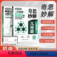 几何好题+解题方法与技巧[2本] 初中通用 [正版]2024奇思妙解几何题附答案详解初中数学几何好题500道 初中七八九