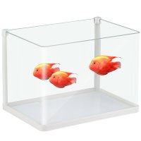 热弯鱼缸免换水懒人生态鱼缸小型水族箱超白玻璃办公桌水缸