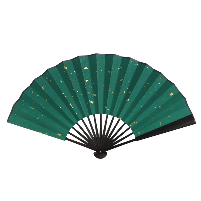 蓝壹合石 空白蜡染宣纸折扇 10寸 十把/组