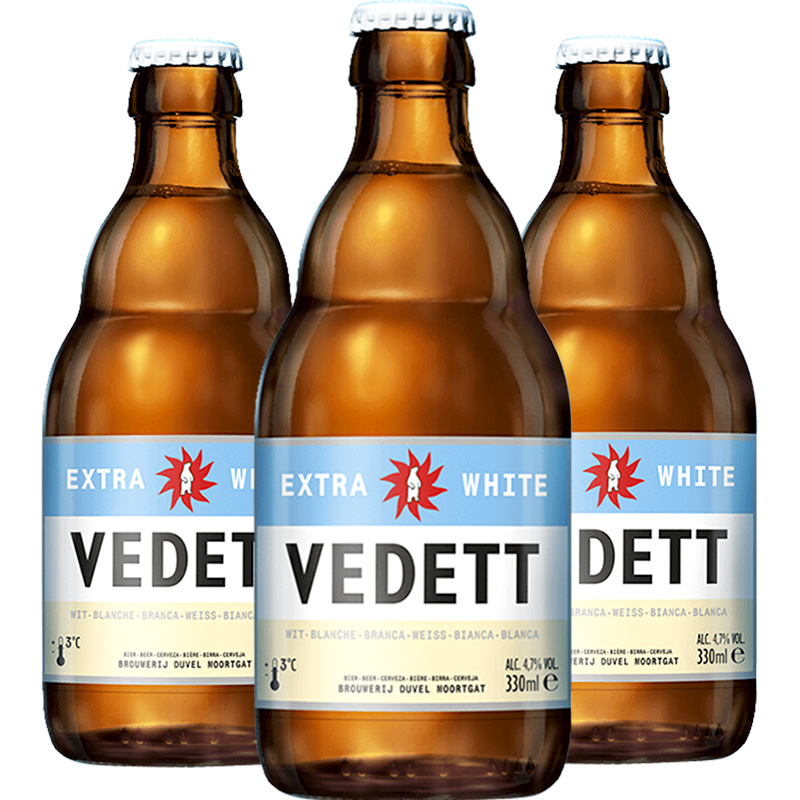 白熊啤酒 比利时进口 啤酒 小麦啤酒 精酿啤酒 330ml*3瓶装