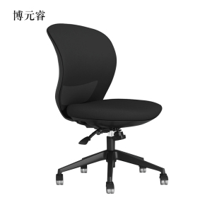 博元睿工作椅电脑椅人体工学升降转椅写字椅黑框黑网(无扶手款)