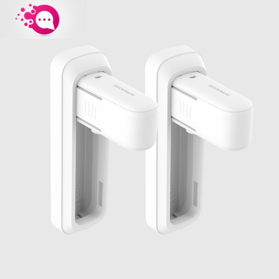 敬平儿童安锁防宝宝开门免打孔房门门把手防开器防猫小孩开门锁白色2个装（距离<6.5cm）