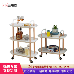 三金鑫北欧轻奢落地多功能客厅厨房轮子置物架移动浴室小推车收纳架铁艺