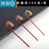 敬平水果签装饰花签竹签创意果插艺术长牙签叉汉堡固定可爱 玫红色 9cm红手指环100支