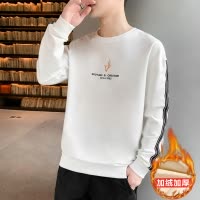 SUNTEK春秋男长袖t恤内搭圆领加绒打底衫棉内衣学生丅桖体血上衣服土T恤