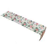 家柏饰(CORATED)北欧INS棉麻布艺茶几电视柜长条客厅餐厅餐桌布盖巾桌旗叶 芭蕉与花防水款 35*220cm