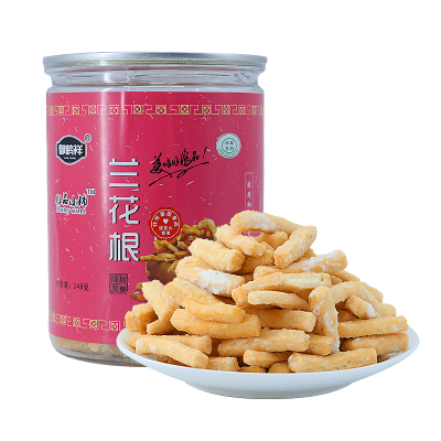 御鹤祥兰花根百年传统特产小吃休闲零食248/g罐装9080后怀旧油炸新鲜