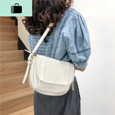 小众设计包包女2020夏季新款韩国ins休闲百搭腋下包单肩手提包潮NEW LAKE 白色女士单肩包