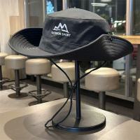 户外登山帽子男士防紫外线网眼速干透气徒步露营防水女牛仔渔夫帽