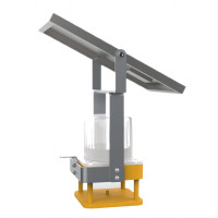 明特佳 MTJ-FL7870E 3W DC3.7V 20闪/分钟 LED IP66 太阳能声光警示灯 套 黄色