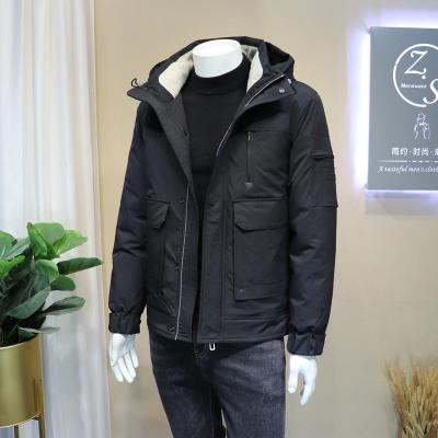 新款羽绒服男2020年冬季韩版休闲连帽潮流户外工装加厚保暖外套男