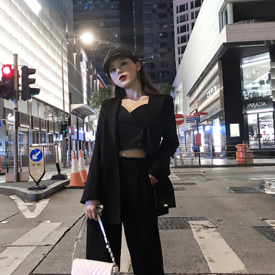 语娄炸街轻熟御姐冷淡风气质西装套装女两件套2020新款春秋季韩版洋气2021西装