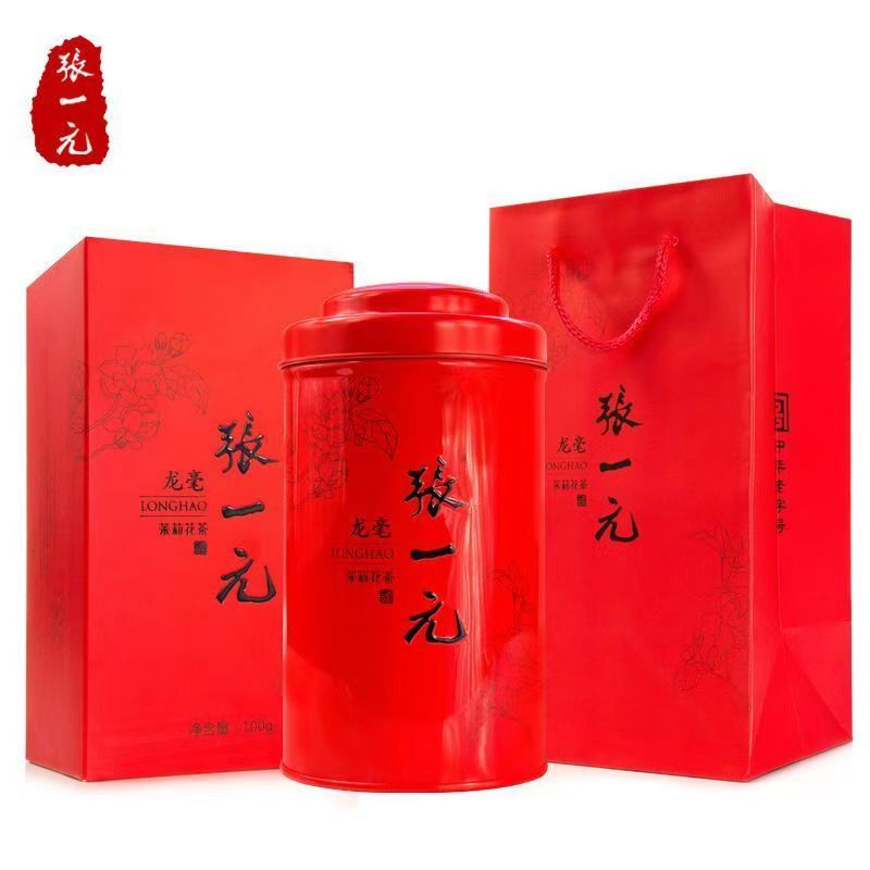 张一元 2024日期茉莉花茶浓香型 八窨茉莉花茶龙毫100g/罐