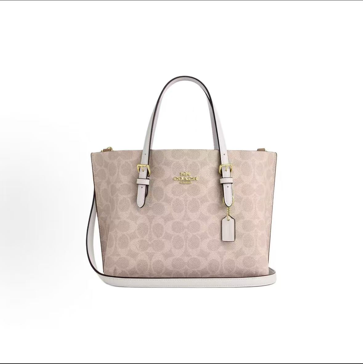 蔻驰(COACH)女包 Mollie25经典老花茉莉托特包购物袋手提单肩斜挎包C4250 CV965