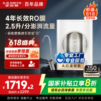 AO史密斯1000G净水器家用佳尼特 直饮水机反渗透过滤 专利4年RO膜2.5L/min大流量 CXR1000-A1
