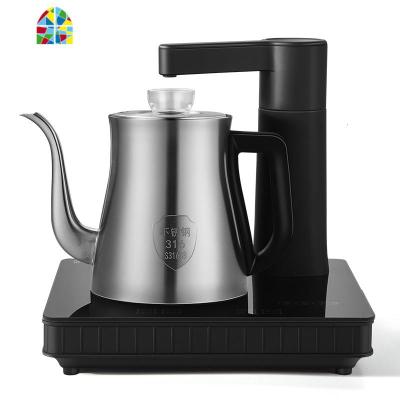 茶皇子全自动上水电热水壶套装智能抽水家用烧水壶嵌入式功夫茶具 FENGHOU 不锈钢款