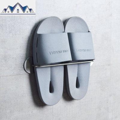 浴室拖鞋架壁挂免打孔卫生间收纳厕所沥水挂架墙上后置物架 三维工匠