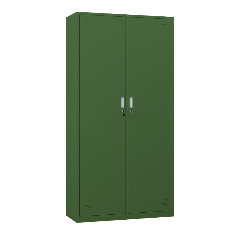 利特莱依铁皮更衣柜宿舍储物柜钢制内务柜制式绿皮衣帽柜子绿色2门更衣