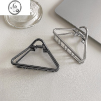 JiMi简约金属三角发夹女后脑勺半扎发抓夹ins风发卡盘发鲨鱼夹子头饰