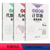 [数学]几何综合题+代数+计算题 3本 七年级/初中一年级 [正版]2023周计划初中数学计算题高效训练七年级计算题专项