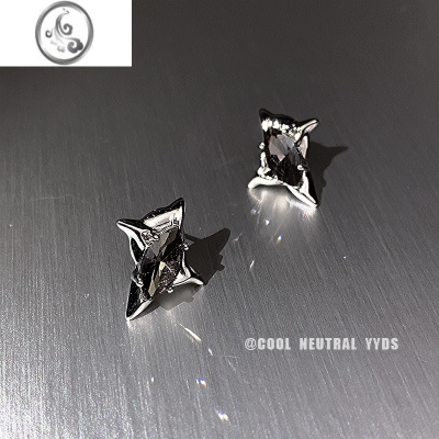 JiMiyyds 高级感小众不规则锆石耳钉2023年新款潮冷性ins风耳环耳饰女