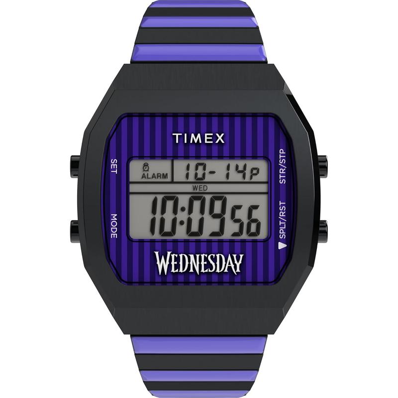 TIMEX/天美时智能石英黑盘黑带不锈钢腕表男士女款米防水