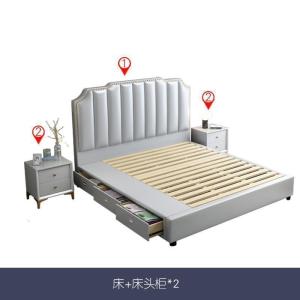 森美人港式轻奢床双人床婚床主卧小户型软床 现代简约床