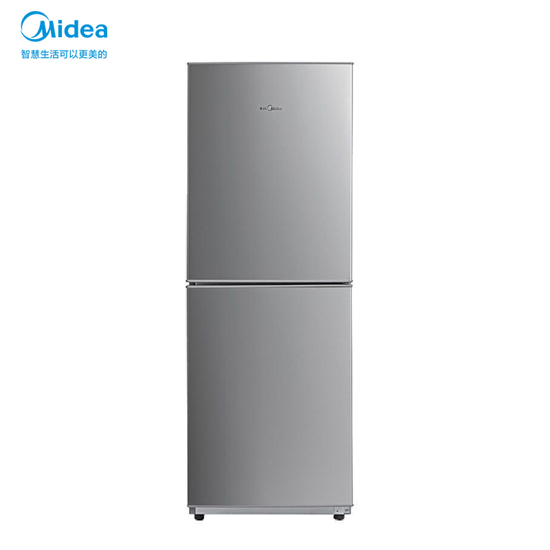 美的(midea)bcd-176m 176升 双开门冰箱 节能保鲜 家用小冰箱 星际银