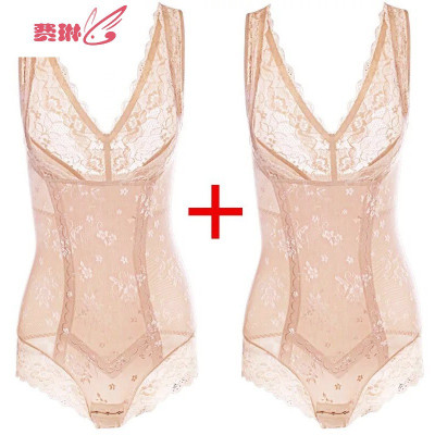 美人夏季超薄收腹束腰托胸计提臀塑身连体衣产后无痕孕妇显瘦女费琳塑身衣
