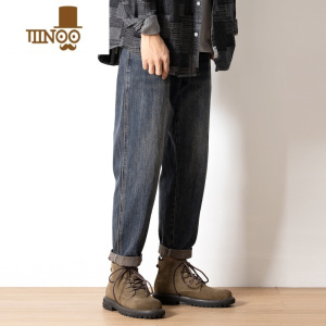 YANXU棉公2023哈伦牛仔裤男宽松美式复古做旧潮牌锥形休闲长裤