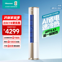 [官方自营]海信新一级3匹快速冷暖家用智能空调柜机KFR-72LW/E500-A1