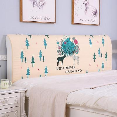 家柏饰(CORATED)欧式全包床头罩套床头套罩弹力布软包床靠背罩防尘保护套1.51.8米 双鹿杉树 1.8米