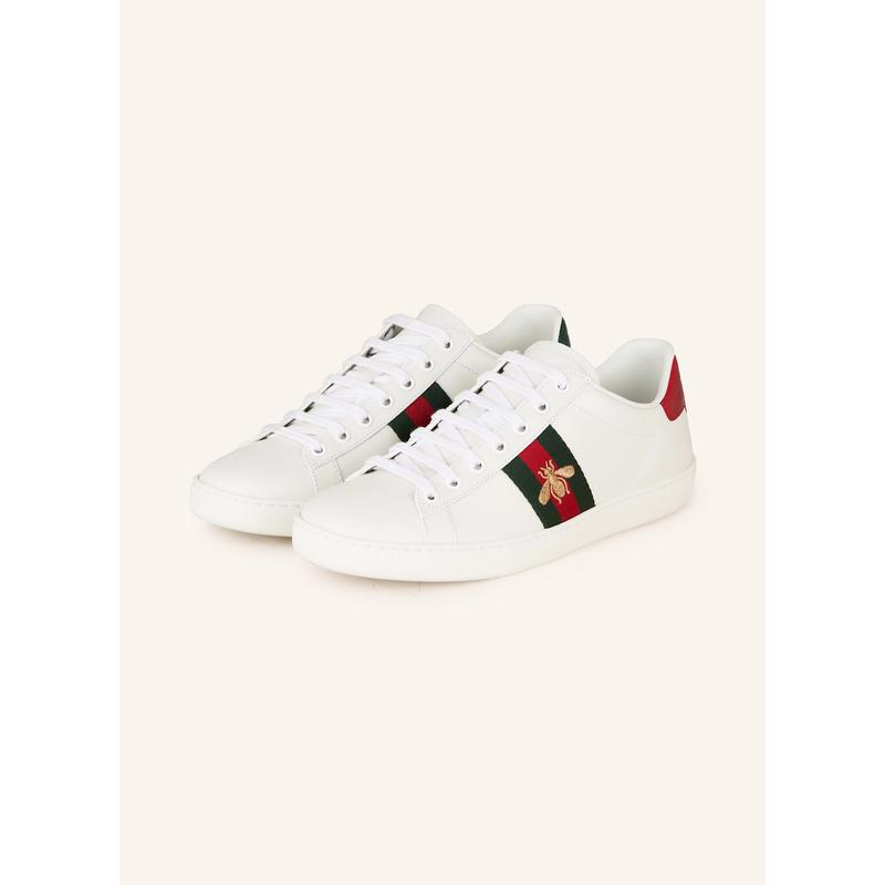 古驰(GUCCI)高街风女鞋光滑皮革金属光泽拼接休闲鞋意大利工艺舒