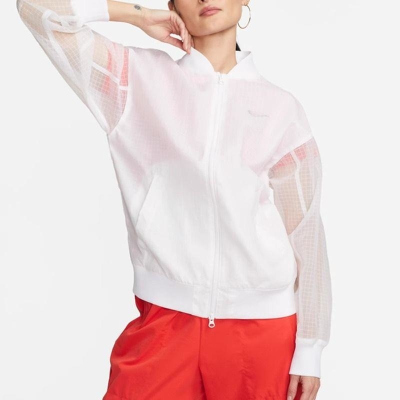 NIKE耐克外套运动休闲舒适梭织立领女装夹克DV7973-100 D