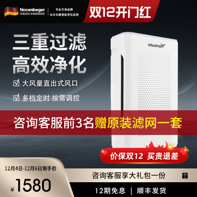 诺森柏格(Nocenbeger)智能空气净化机器NCBG-G9 家用空气净化器 触控 大风量 客厅卧室两用型空气净化机