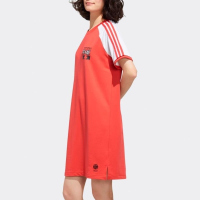 ADIDAS阿迪达斯NEO裙子运动休闲透气针织圆领女裙连衣裙GK5895 Z