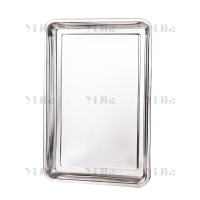 翌嘉YJ40625021 304不锈钢方盘蒸饭盘食堂托盘蒸饭柜烤箱面包馒头盘商用托盘 600*400*48