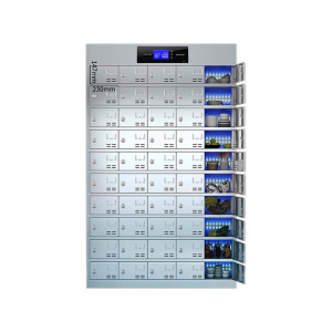 利特莱依不锈钢员工食堂消毒碗柜餐厅紫外线高温餐盘餐具柜多格饭盒储物柜50门碗柜 紫外线消毒