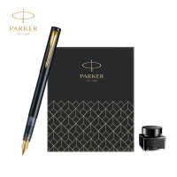 派克(PARKER)威雅XL入门级黑色金夹墨水笔+小墨水礼盒套装