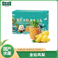 [苏鲜生]海南金钻凤梨 净重2.5斤 1-2个 当季新鲜水果 酸甜多汁 产地精选