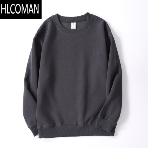 HLCOMAN320克卫衣男女情侣套头长袖T恤加厚纯色新款圆领运动外套