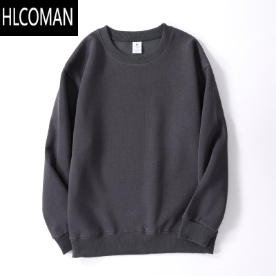 HLCOMAN320克卫衣男女情侣套头长袖T恤加厚纯色新款圆领运动外套