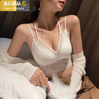 盛世尼曼内衣女小胸聚拢无钢圈调整型胸罩白色性感蕾丝夏季薄款美背文胸