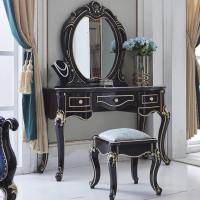 欧式梳妆台 法式梳妆桌 田园梳妆柜 雕花化妆台 美式妆镜